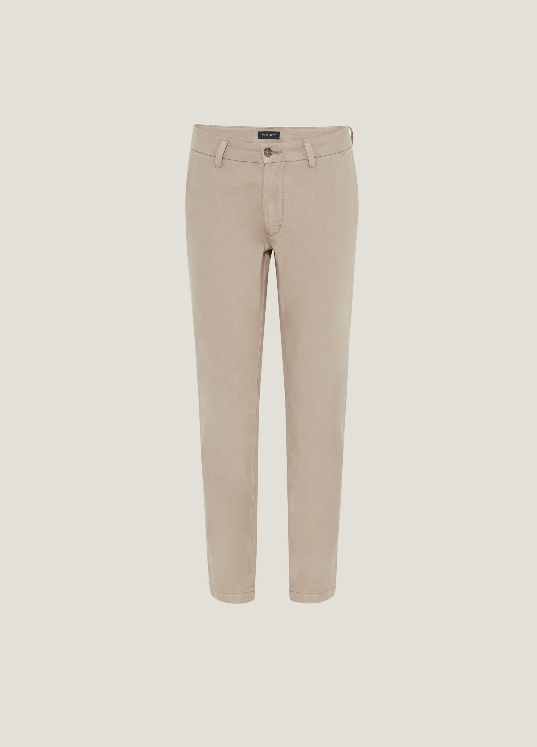 Cotton and linen chino trousers