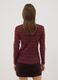 T-shirt marrone a righe in puro cotone con girocollo_3
