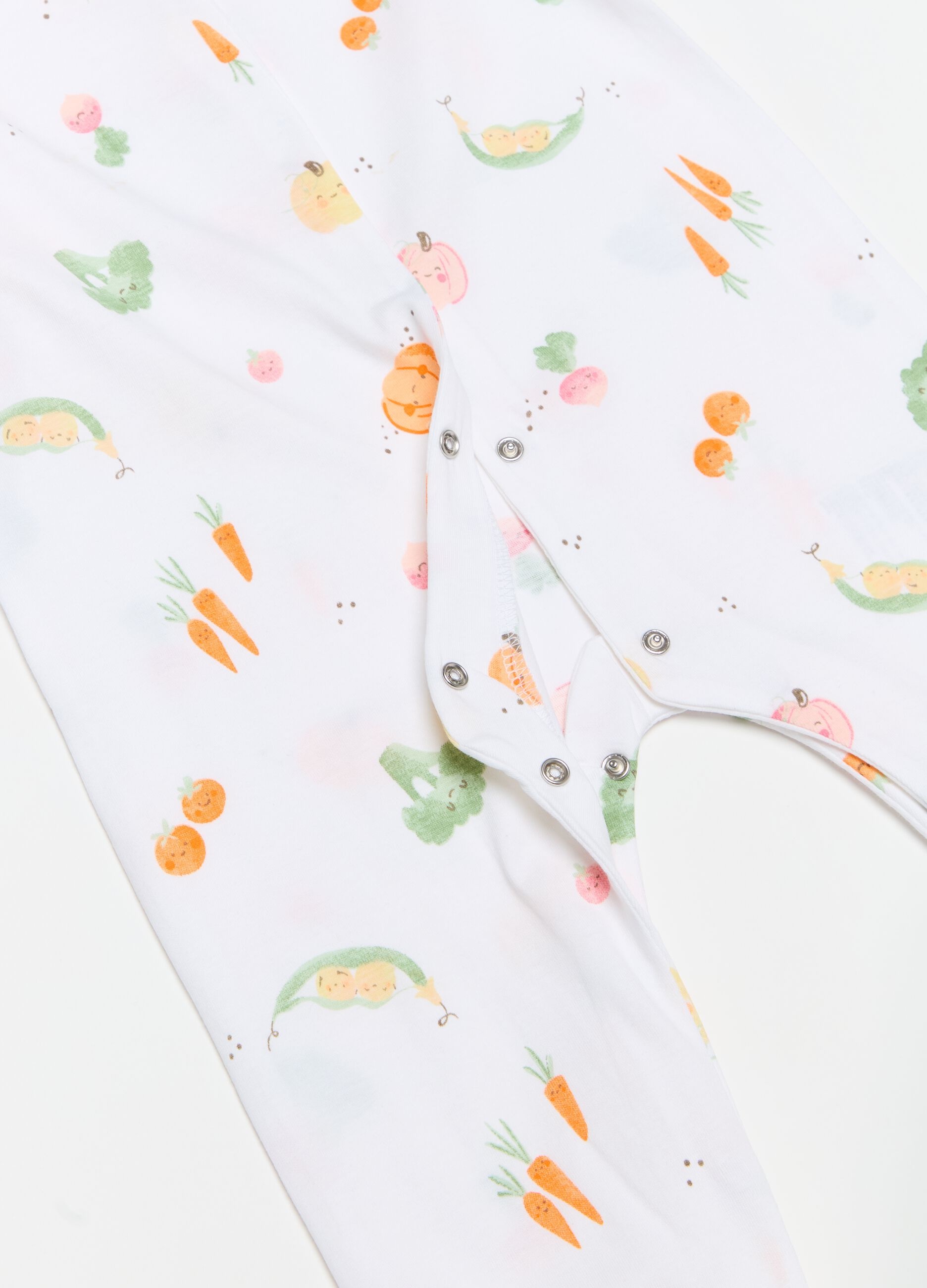 Two-pack organic cotton onesies with small vegetables print