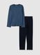 Pure Cotton Blue Regular Fit Pyjamas_4