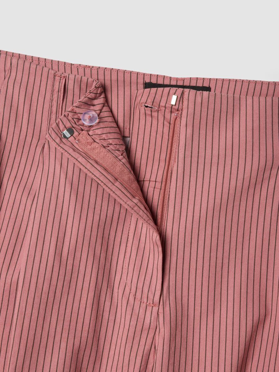 Pink striped stretch-cotton palazzo trousers_1