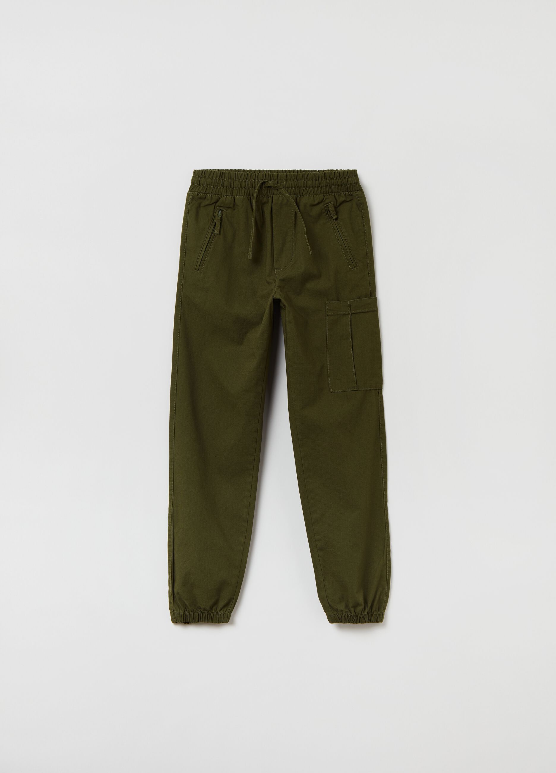 Joggers cargo in twill ripstop