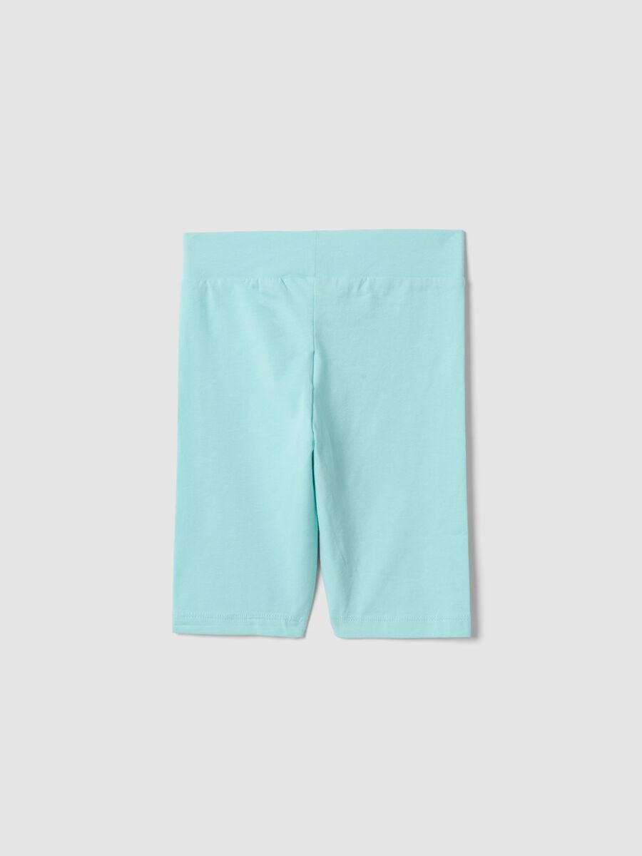 Blue cotton-stretch cycling shorts_1