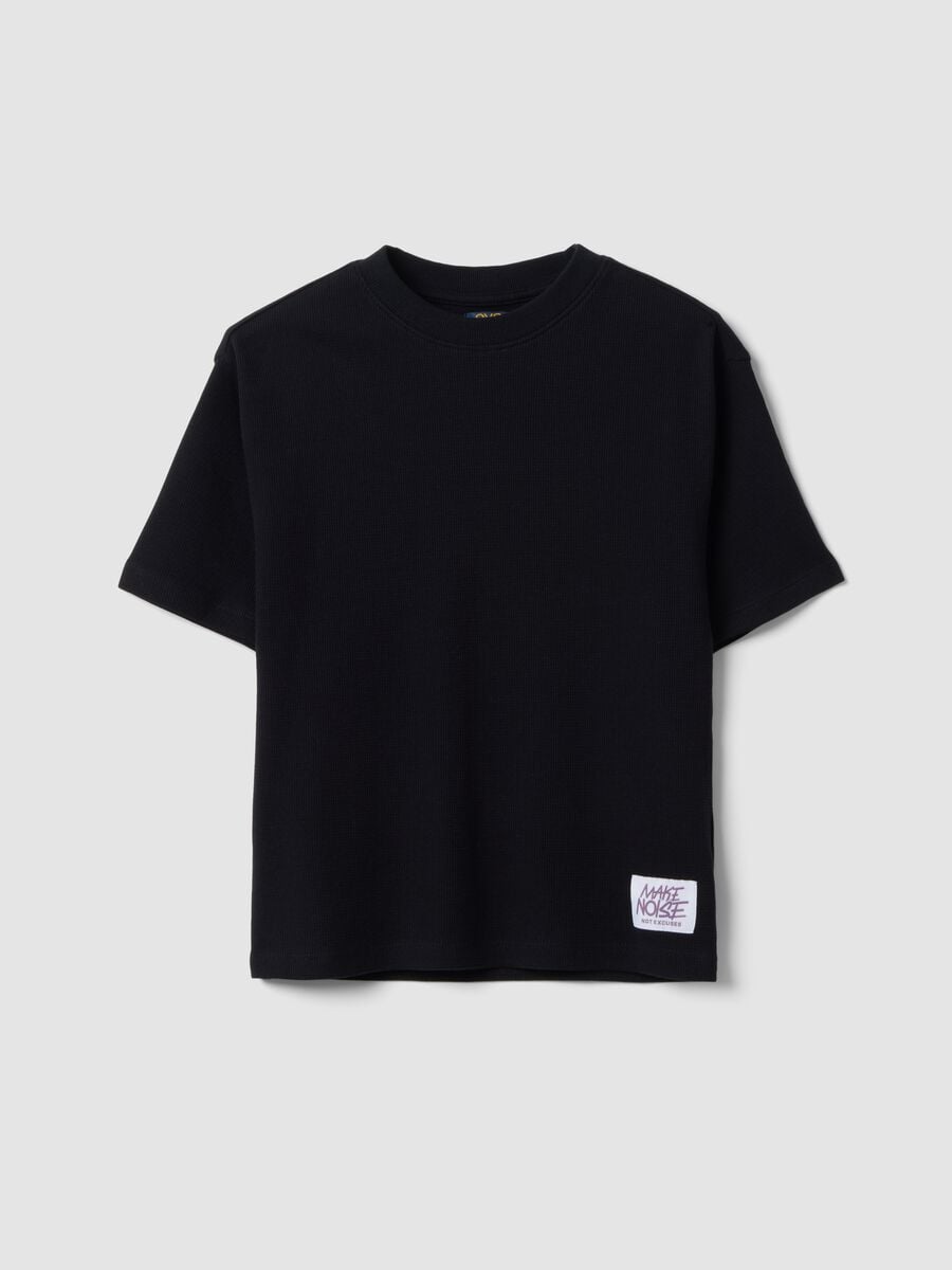 &Mu;&alpha;ύ&rho;&omicron; oversized T-shirt &alpha;&pi;ό 100% &omicron;&rho;&gamma;&alpha;&nu;&iota;&kappa;ό &beta;&alpha;&mu;&beta;ά&kappa;&iota; &mu;&epsilon; &upsilon;&phi;ή &kappa;&eta;&rho;ή&theta;&rho;&alpha;&sigmaf; &gamma;&iota;&alpha; &alpha;&gamma;ό&rho;&iota;_0