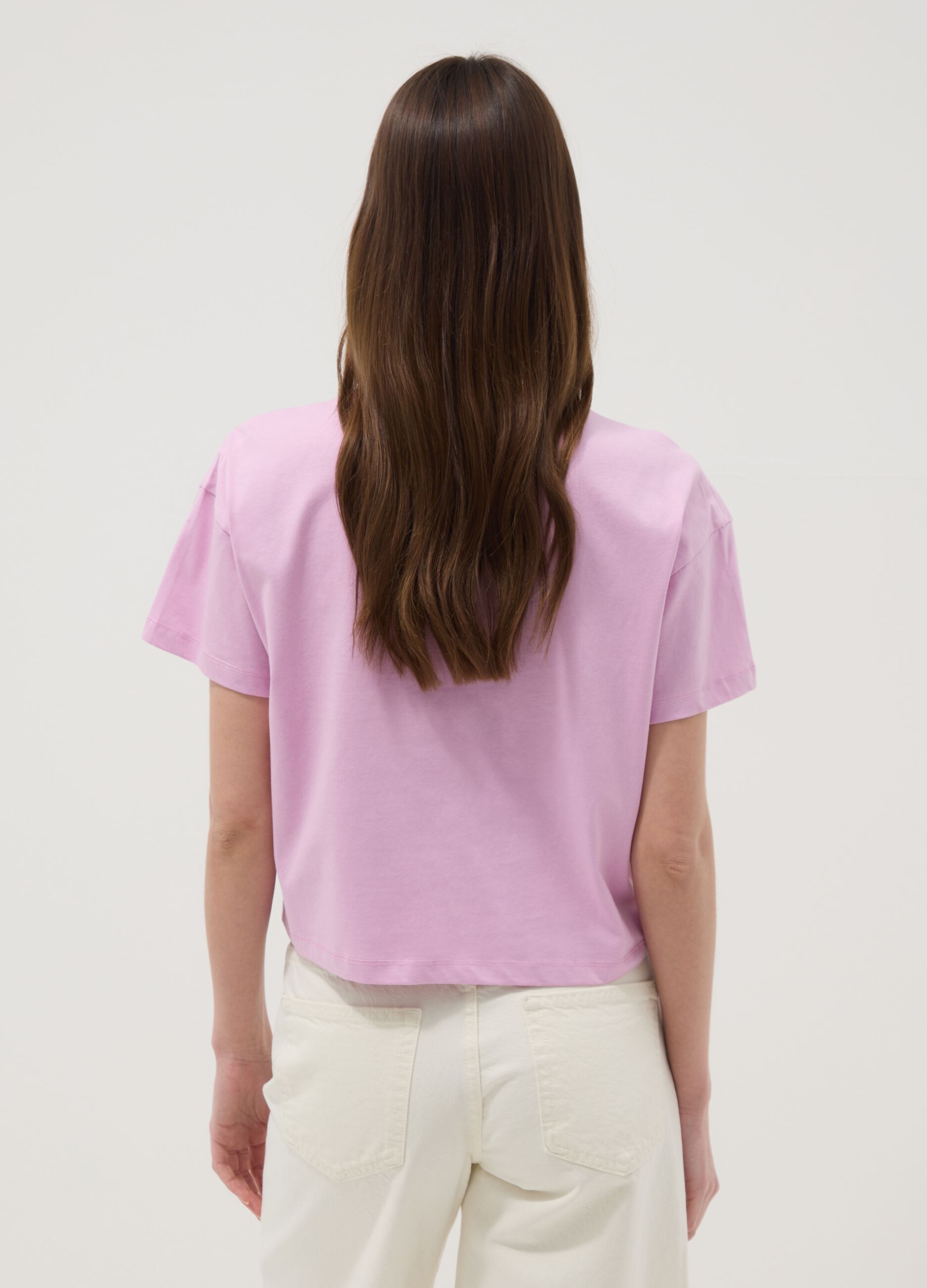 T-shirt rosa de algod&atilde;o puro regular fit com estampado Patrick Star