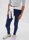 Girls&rsquo; blue skinny leggings in stretch organic cotton_1