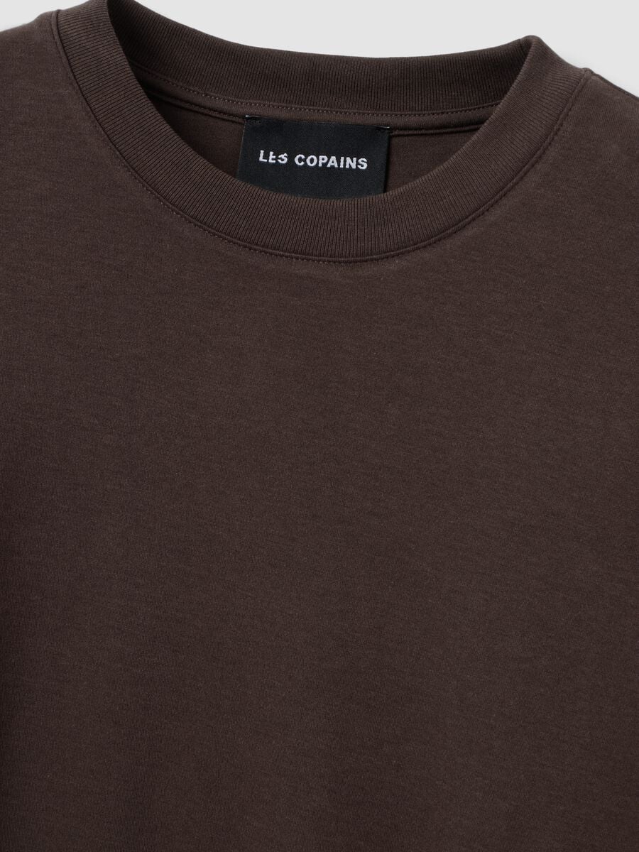 Brown boxy-fit T-shirt in a cotton&ndash;viscose blend_2