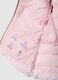 Pink padded regular fit jacket with hood for girls_3