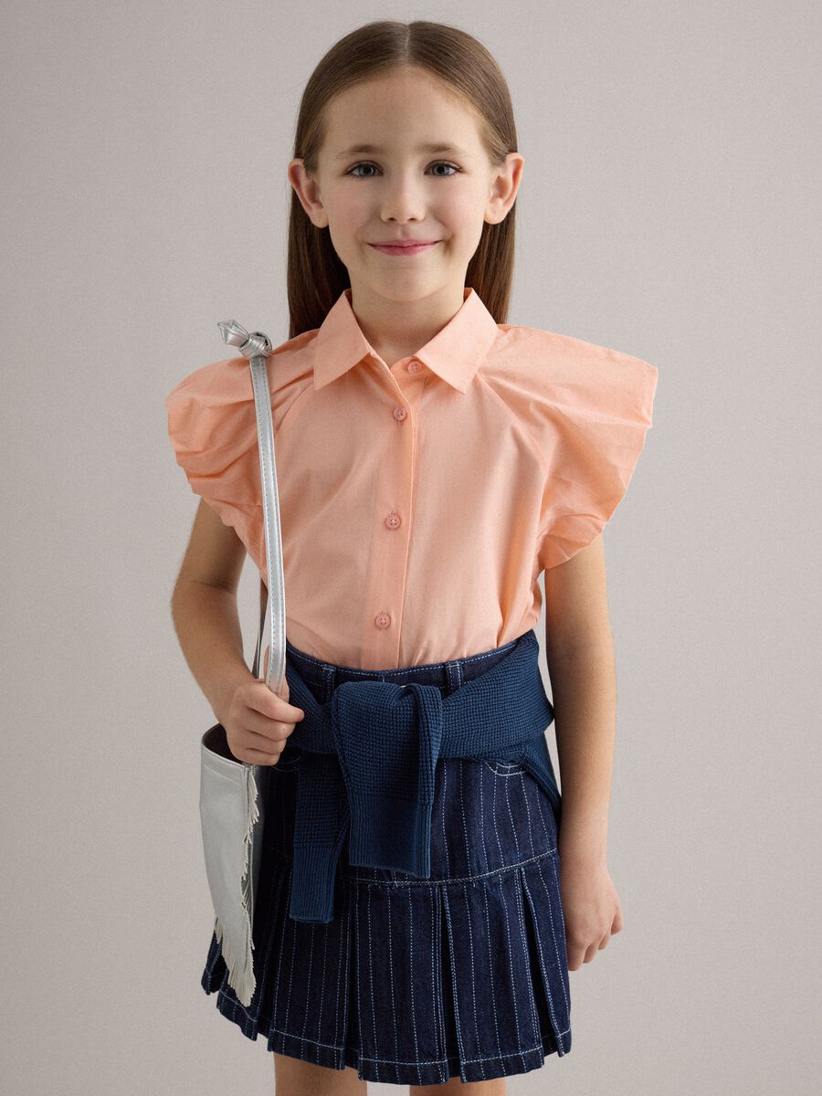 Girls' regular fit pink pure cotton blouse_0