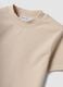 Beige fitted stretch-cotton T-shirt with high neck_2