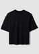 Black pure cotton short-sleeve T-shirt_0