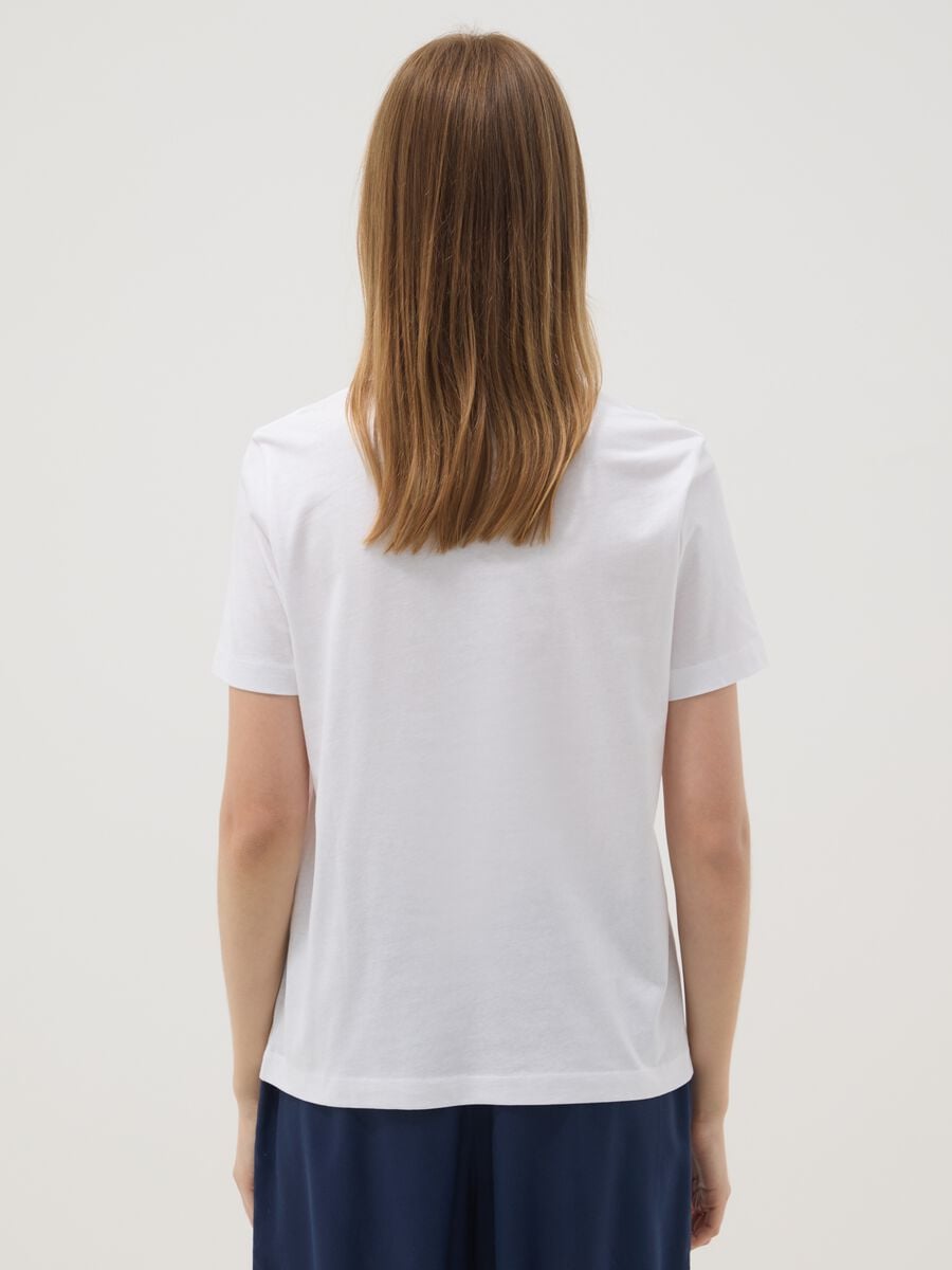 White pure cotton short-sleeve T-shirt_2