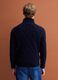 Navy blue cable-knit wool-blend regular-fit roll-neck jumper_3