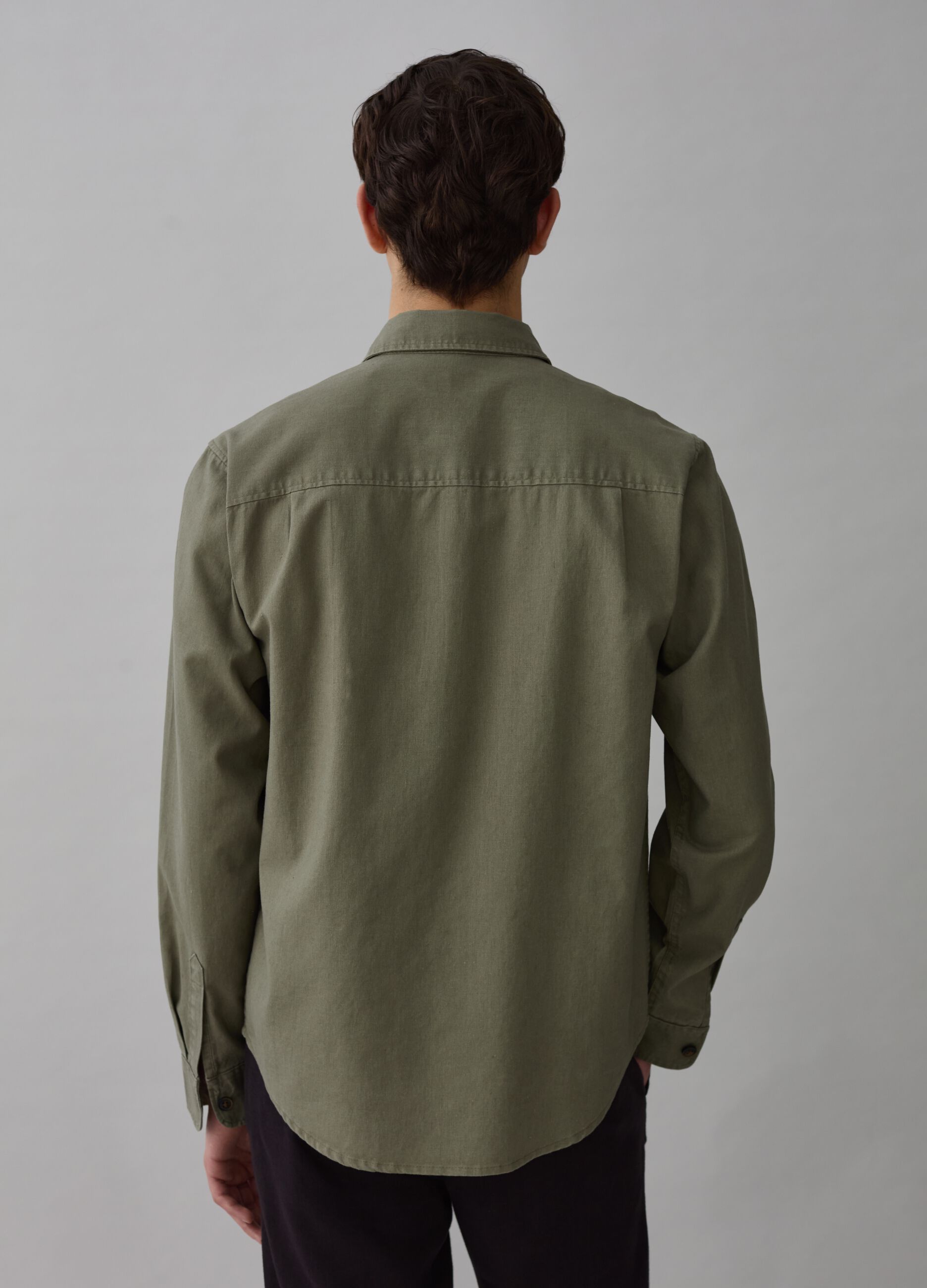 Linen and cotton shacket