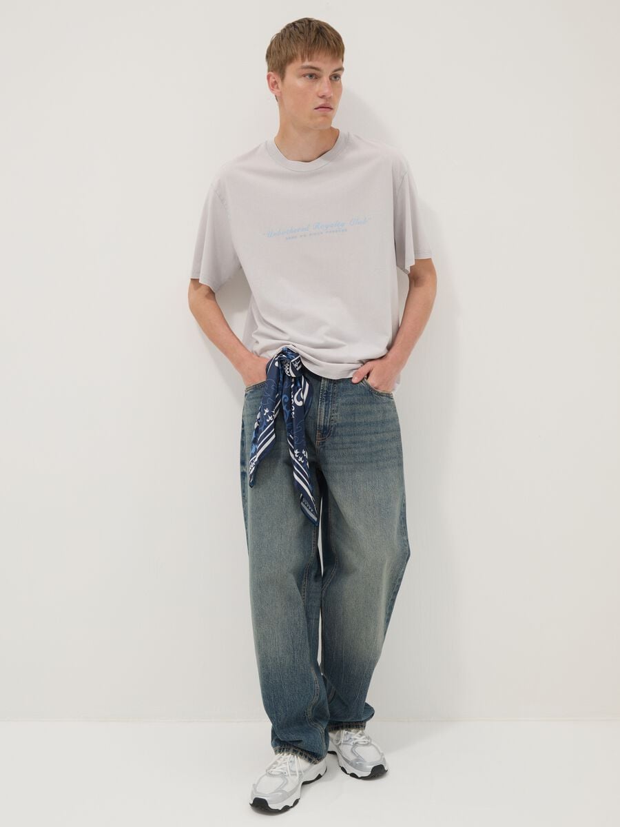 Grey short-sleeve pure cotton T-shirt_2