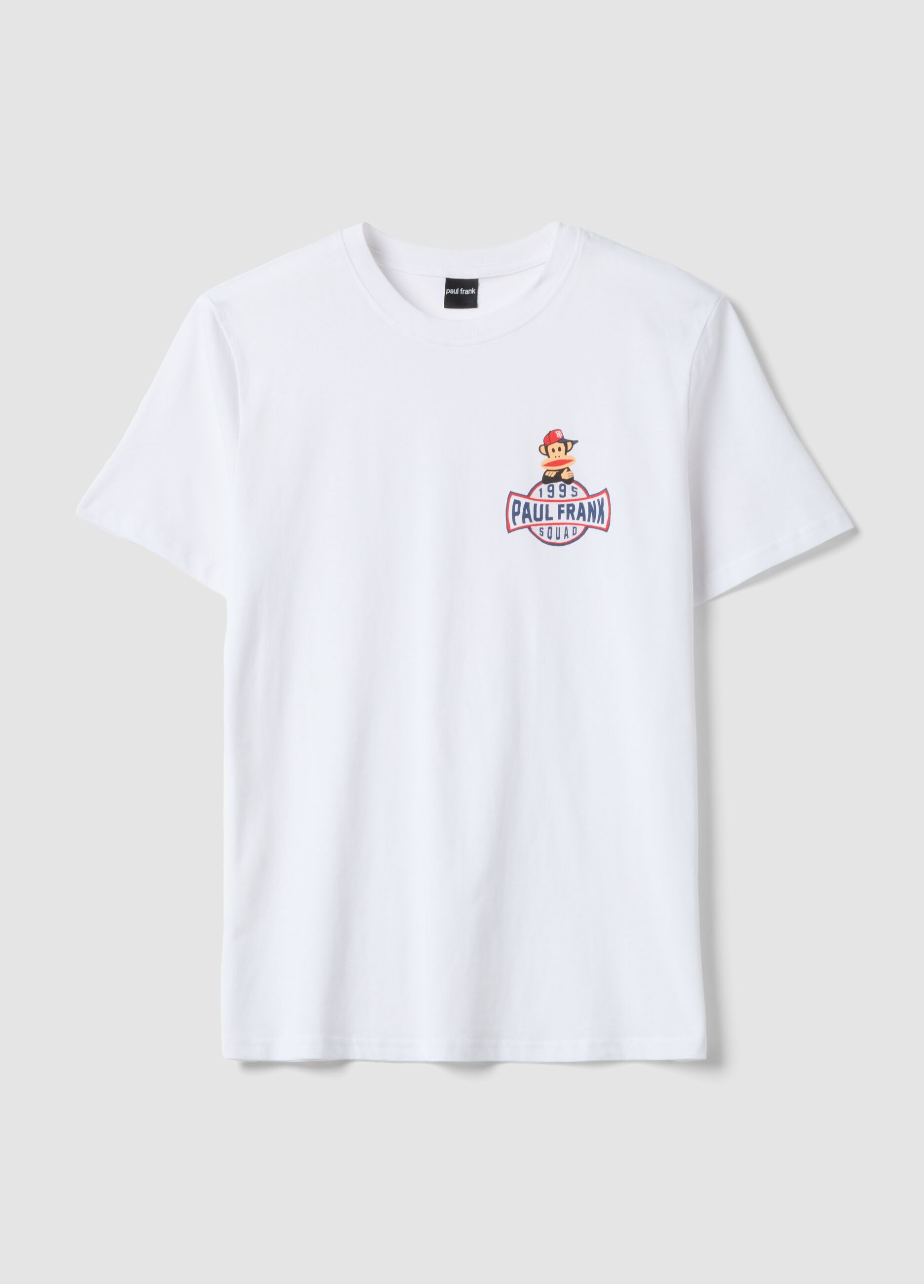 Wei&szlig;es T-Shirt aus reiner Baumwolle mit Paul-Frank-Print, Regular Fit