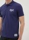 Short sleeve blue pure cotton polo_3