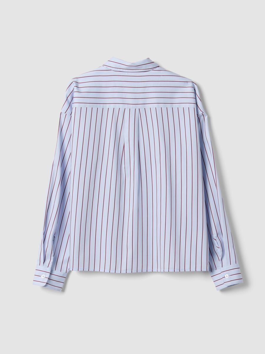Blue striped pure cotton regular-fit shirt_6