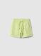 Yellow pure cotton shorts for girls, regular fit_0