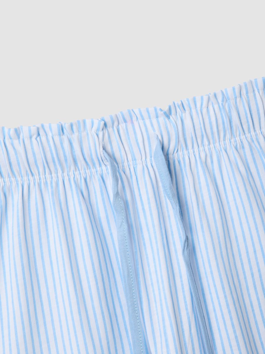 Pure cotton multicolour striped pyjama shorts, regular fit_5
