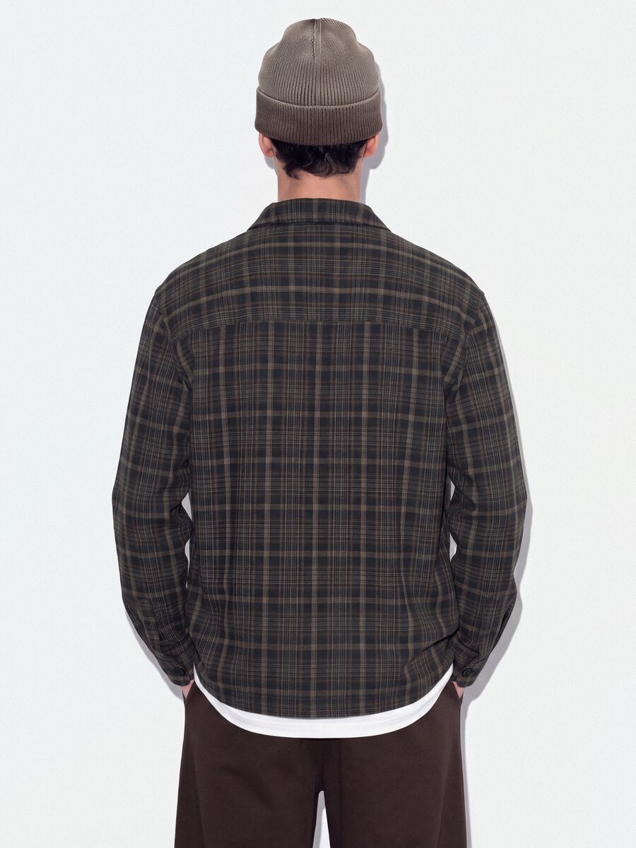 Multicolour pure cotton check shirt, oversized fit_2