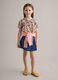 Girl's blue denim pure cotton regular fit skirt_0