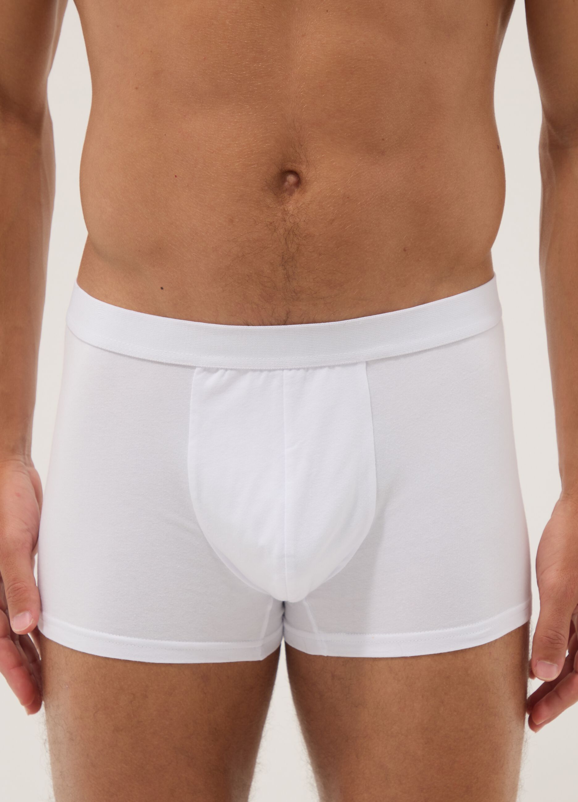 Tripack di boxer bianchi in cotone organico