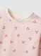 Pigiama in puro cotone rosa da neonata regular fit con ciliegie_2