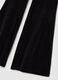 Black stretchy flare trousers_5
