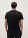 Regular fit black cotton blend crew neck T-shirt_2