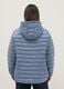 Blue padded regular fit jacket with zip and hood_2