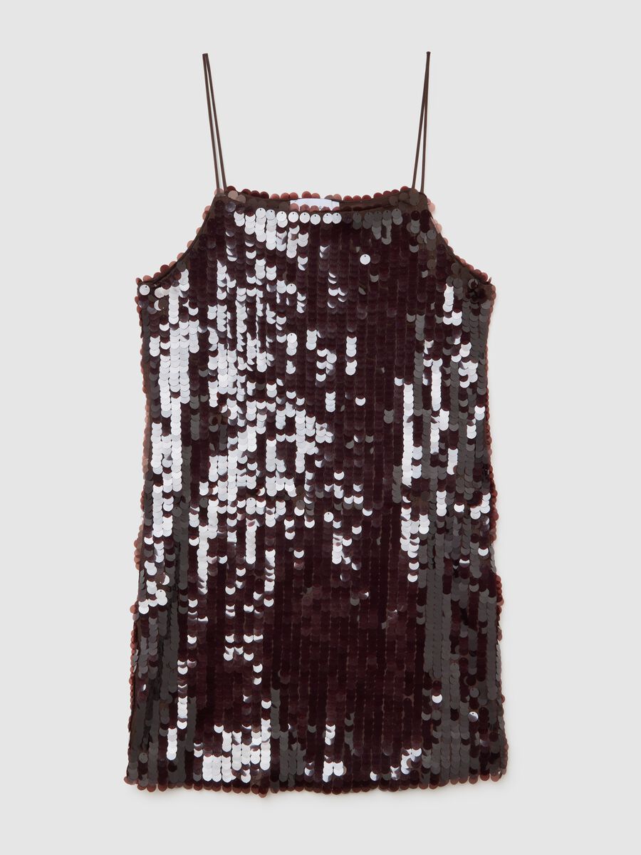 Brown dress with sequins_4