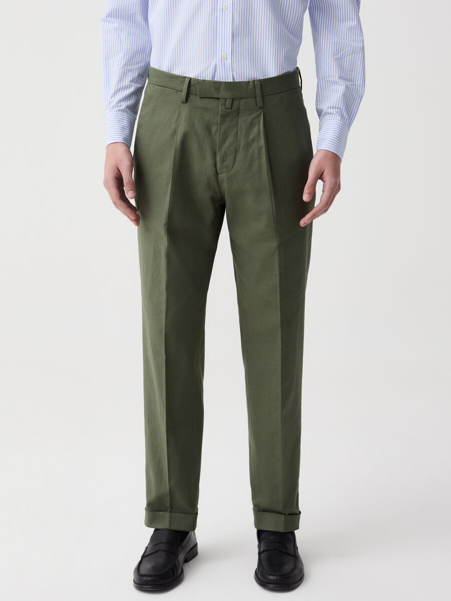 B.ST 1957 chino trousers with darts_1