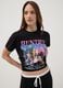 Black pure cotton T-shirt with K-Pop Demon Hunter print, regular fit_0