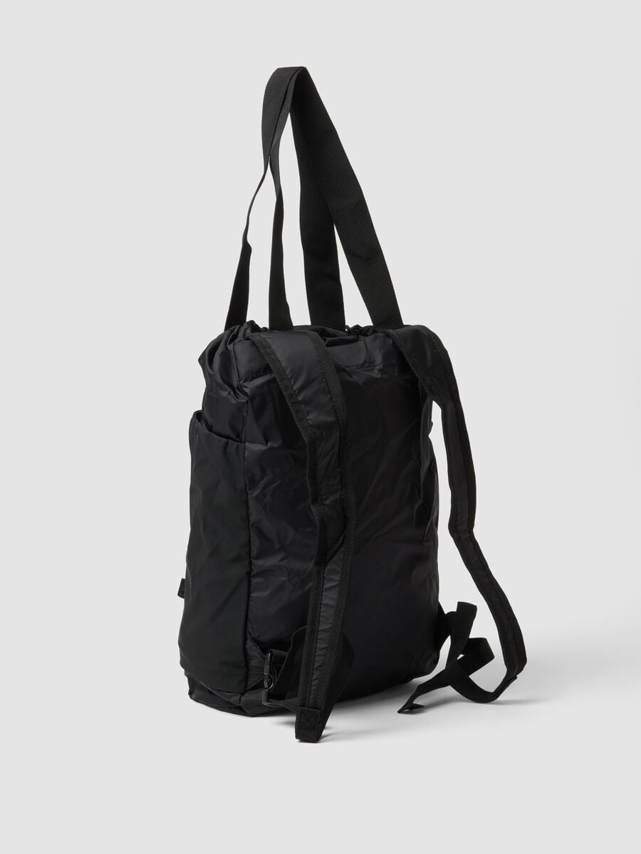 Black foldable sports bag with double handles_2