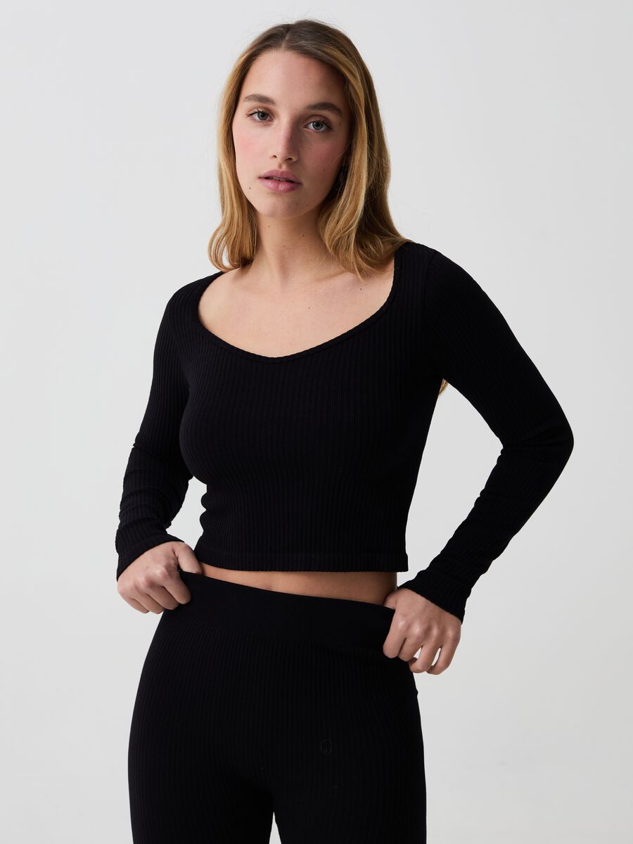 T-shirt cropped a costine seamless_1