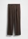 Brown Stretch Wool Blend Trousers_4