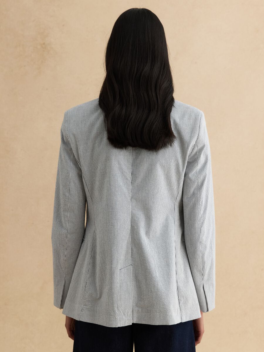 Grey Stretch Cotton Blazer_3