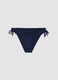 Blue bikini bottoms in stretch fabric with tie sides_4