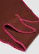 Brown viscose and wool blend scarf with contrast edging_1