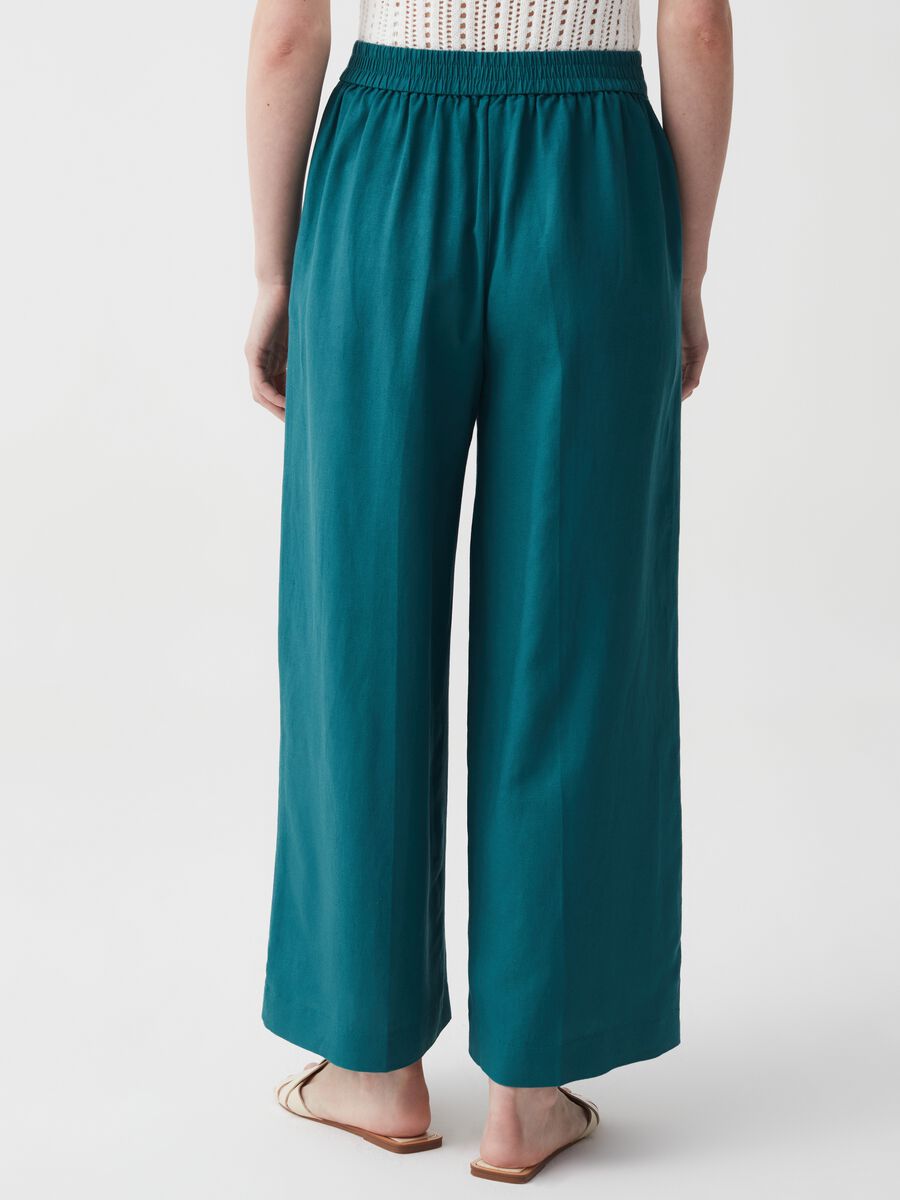 Wide leg trousers in linen and viscose_2