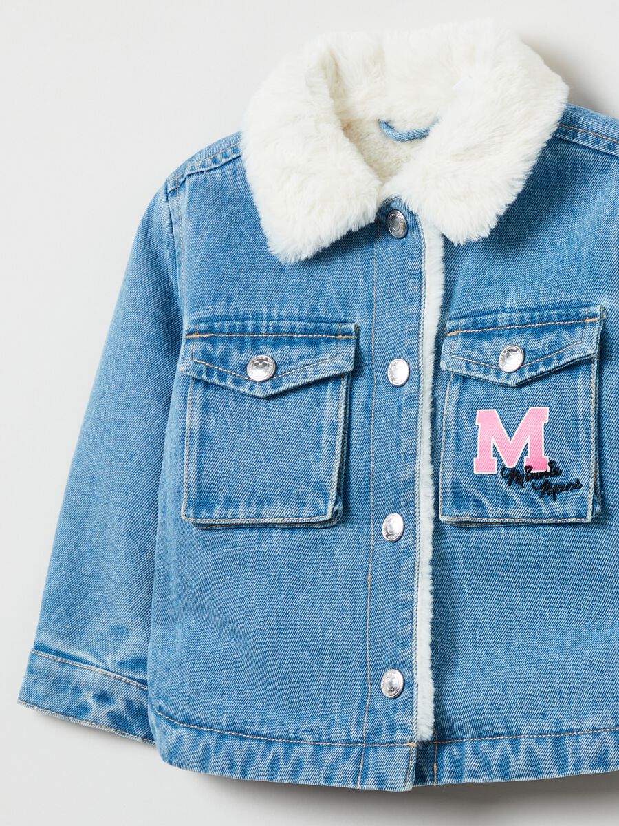 Minnie Mouse jacket in denim with faux fur_2