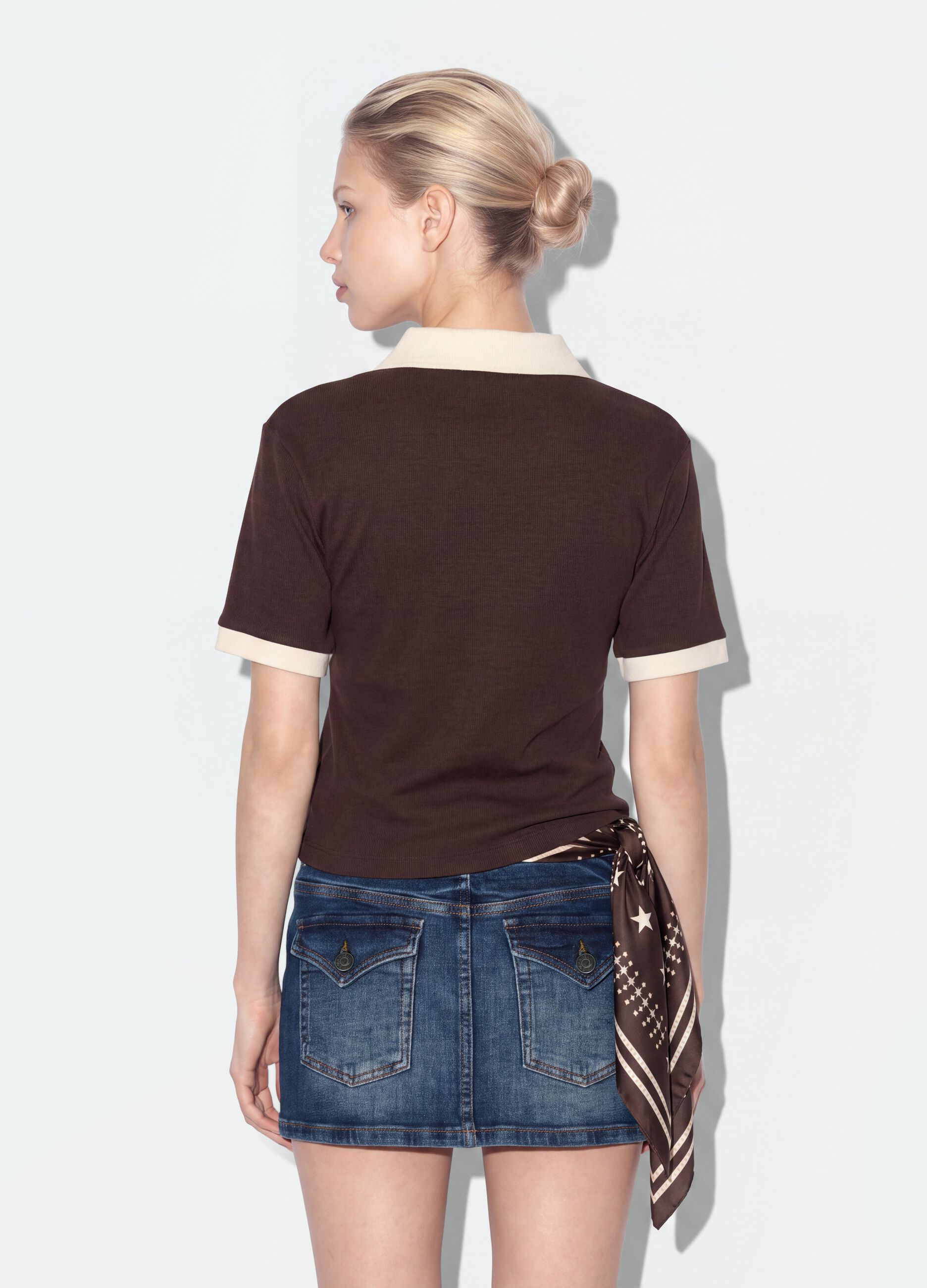 &Kappa;&alpha;&phi;έ crop polo &alpha;&pi;ό &epsilon;&lambda;&alpha;&sigma;&tau;&iota;&kappa;ό &beta;&alpha;&mu;&beta;ά&kappa;&iota; &mu;&epsilon; &sigma;&tau;ά&mu;&pi;&alpha;, &kappa;&alpha;&nu;&omicron;&nu;&iota;&kappa;ή &epsilon;&phi;&alpha;&rho;&mu;&omicron;&gamma;ή