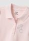 Girls' pink pure cotton polo shirt regular fit with cherry_2