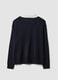 Blauer Pullover aus Wollmix mit Polokragen_2