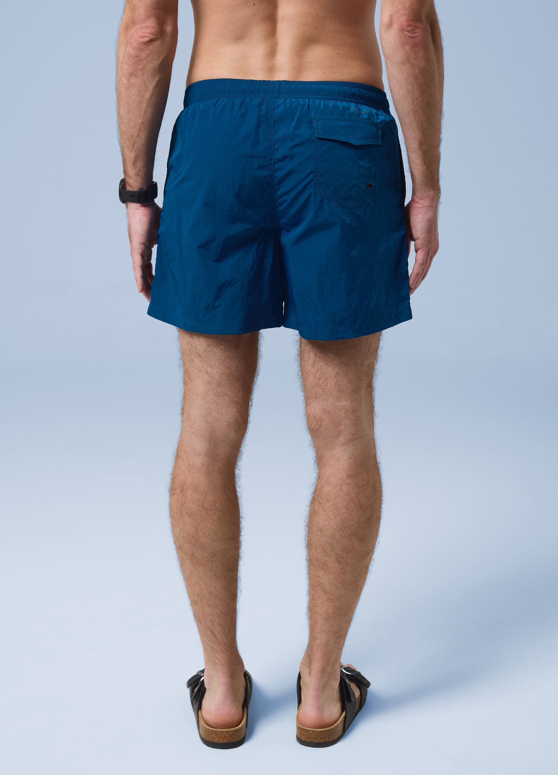 Blaue Boxer-Badeshorts ALTAVIA SAILNG mit elastischem Bund