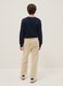 Beige jogger trousers for boys in pure organic cotton regular fit_1