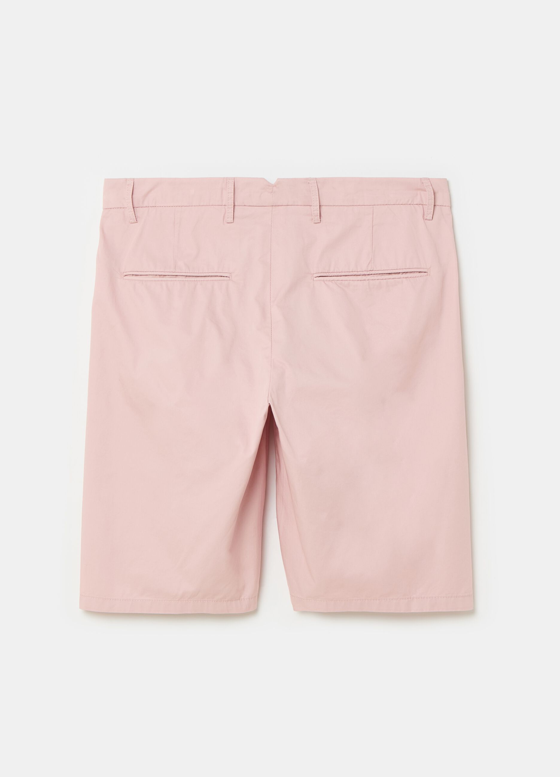 Stretch cotton chino Bermuda shorts
