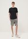 Oversize fit grey pure cotton shorts for boys_0