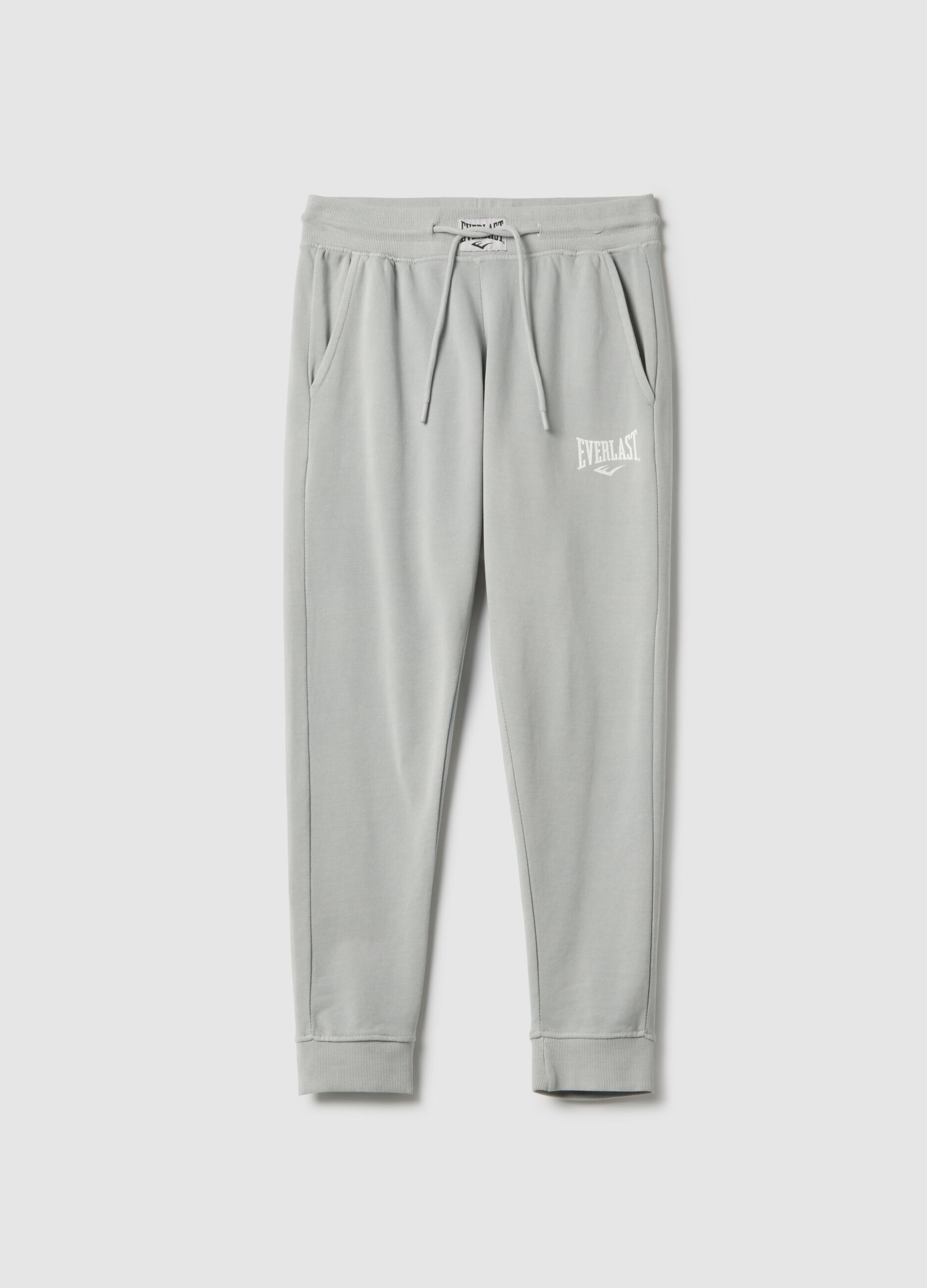 Sivi joggers hlače od pamuka regular fit s logom Everlast